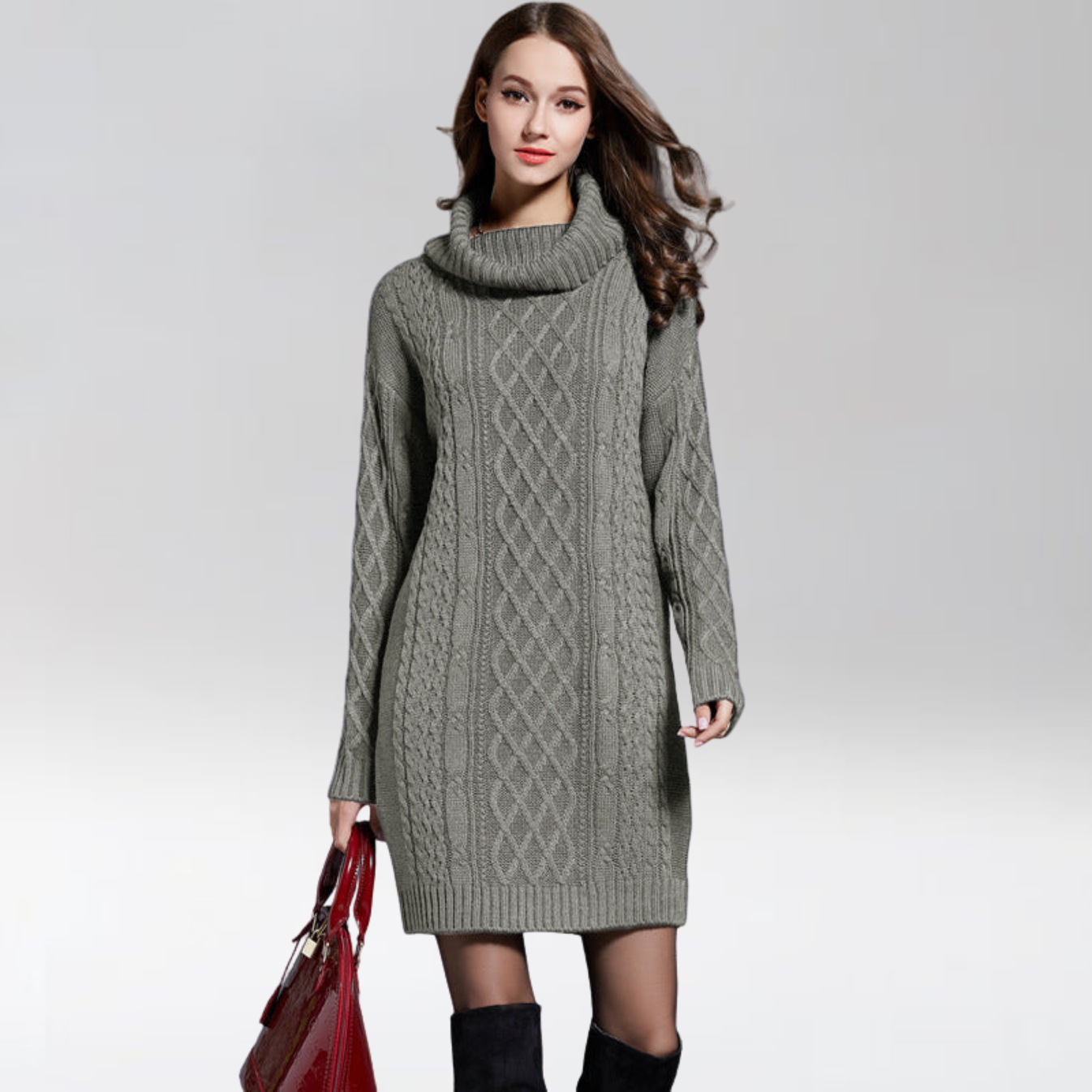 Amira™ | Robe Col Roulé