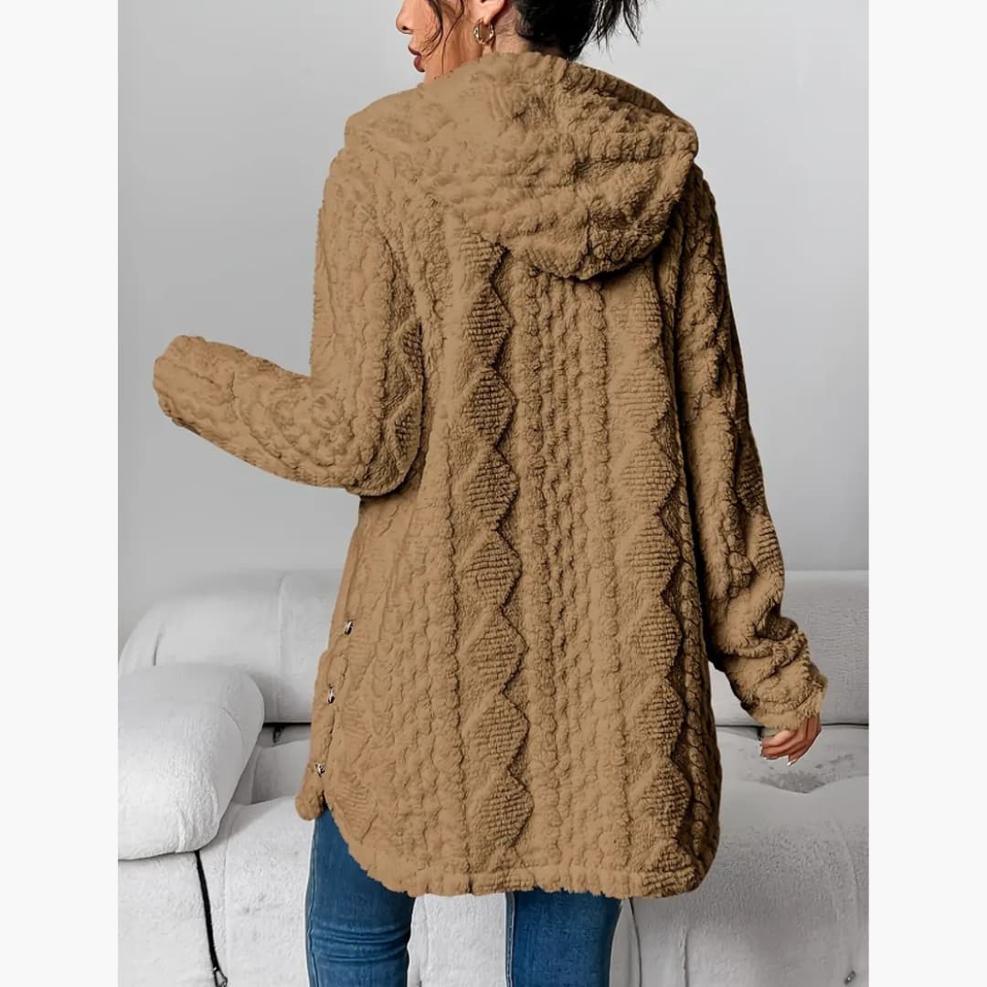 Edith™ | Manteau léger à capuche teddy