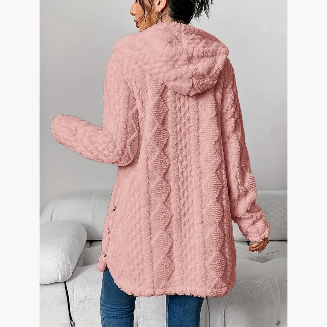 Edith™ | Manteau léger à capuche teddy