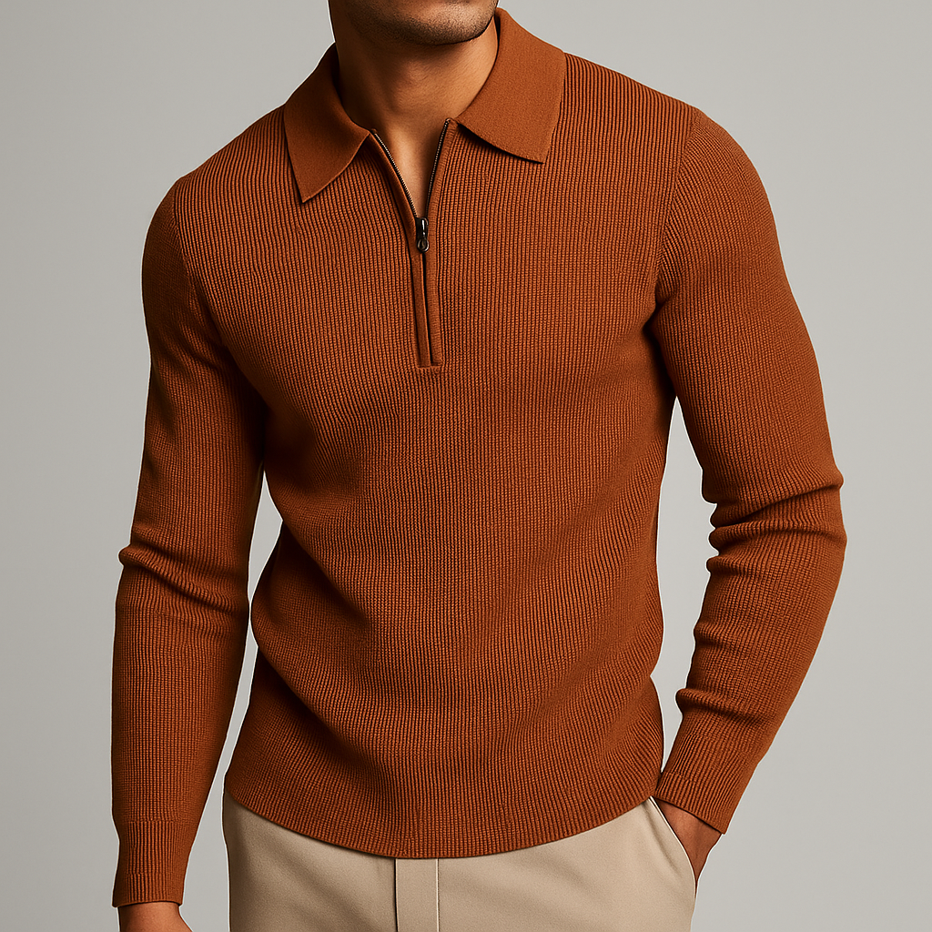 Durand Bordeaux | SWEAT CLASSIQUE EN MAILLE WAFFLE POUR HOMME