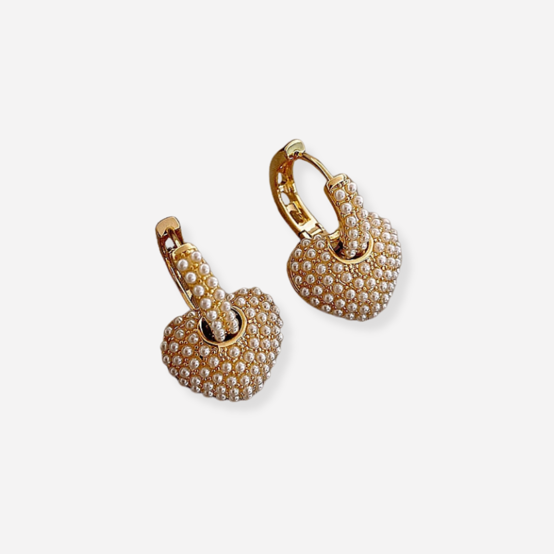 YULI™ | BOUCLES PERLES CŒUR