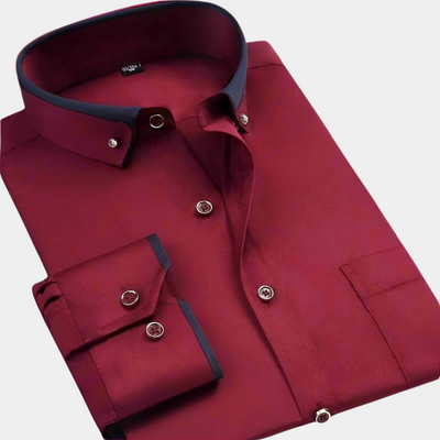 Durand Bordeaux | CHEMISE CLASSIQUE HOMME À MANCHES LONGUES