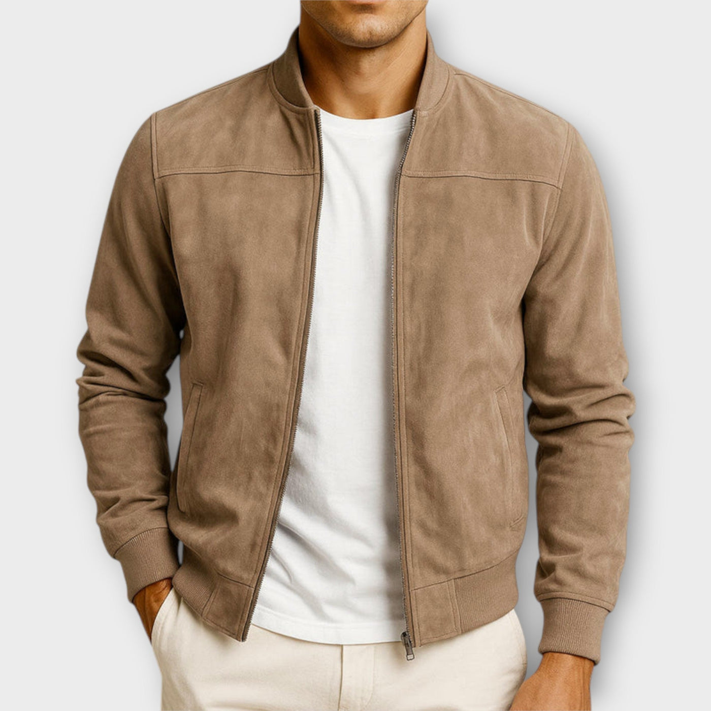 Durand Bordeaux | VESTE BOMBER EN CUIR SUEDE HOMME