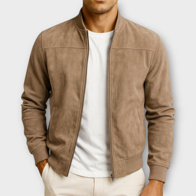 Durand Bordeaux | VESTE BOMBER EN CUIR SUEDE HOMME