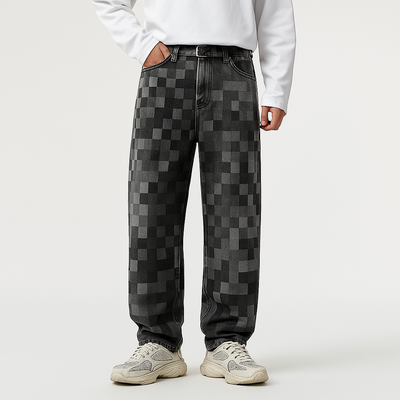 Jean En Denim Effet Pixel Pour Homme