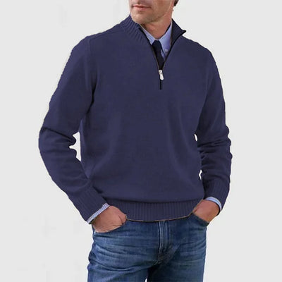 Durand Bordeaux | PULL ÉLÉGANT HOMME À MI-ZIP