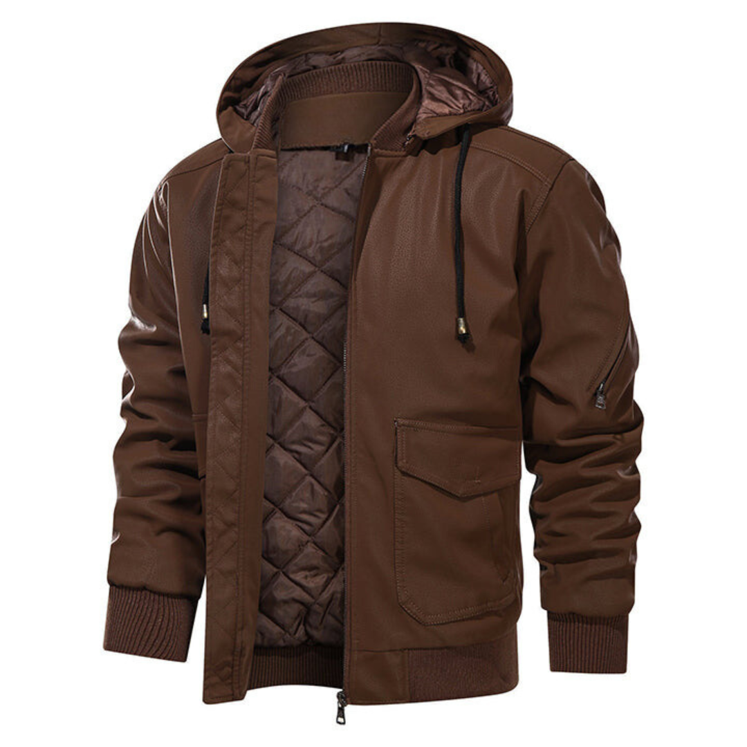 Durand Bordeaux | VESTE EN CUIR SIGNATURE