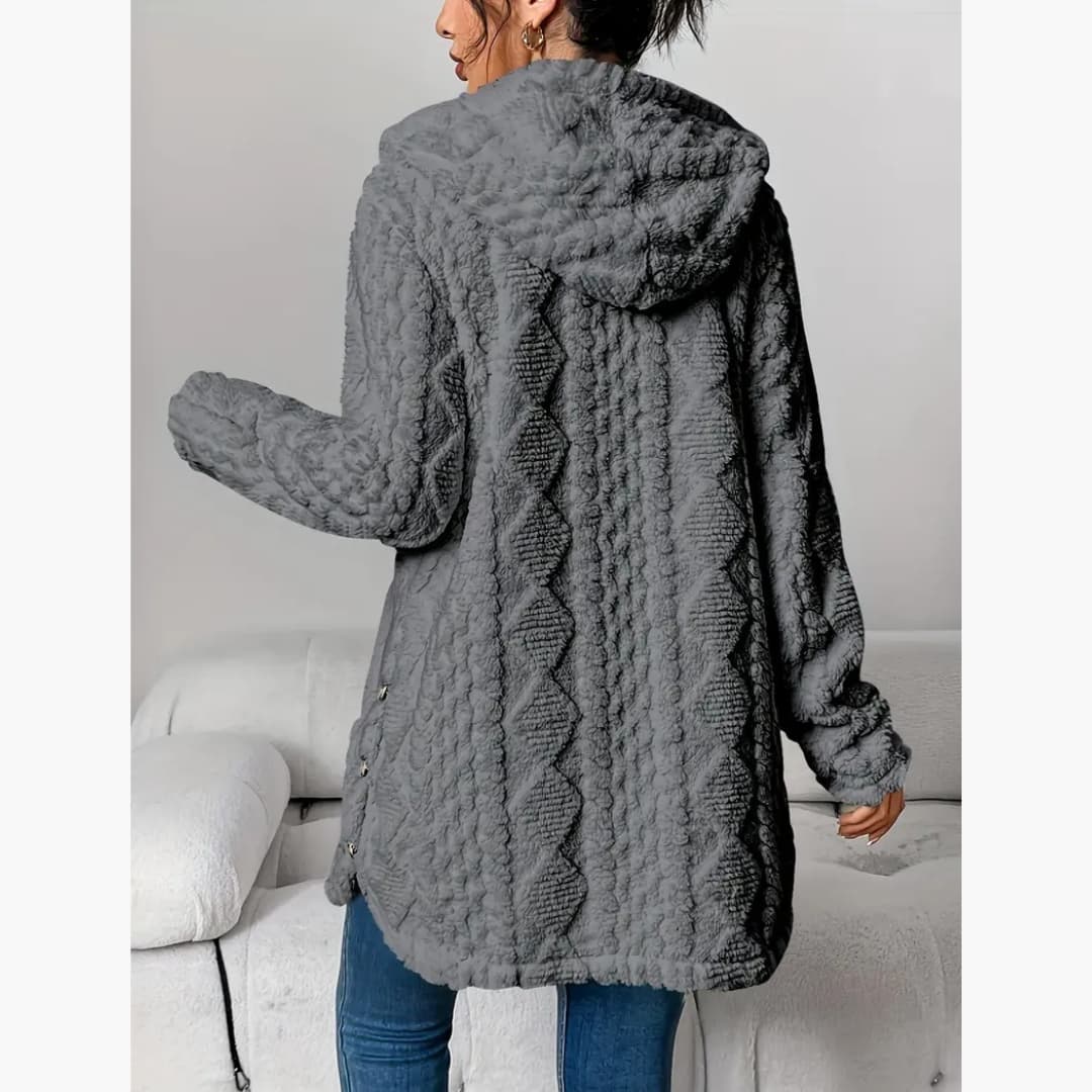 Edith™ | Manteau léger à capuche teddy