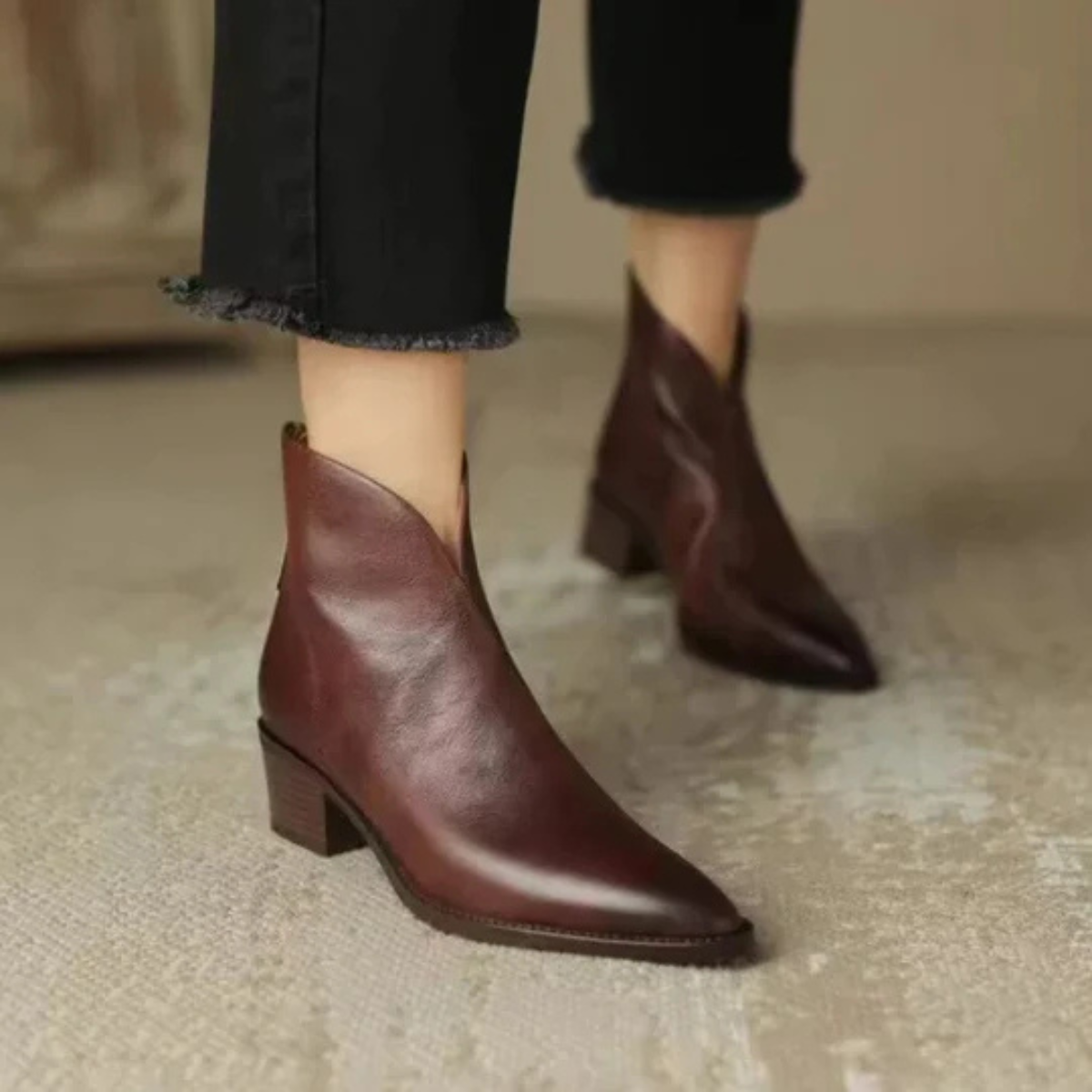 Camille | Bottines de Luxe à Talon Bas