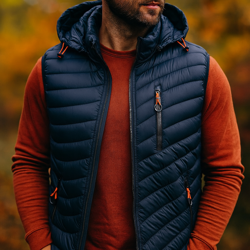 Durand Bordeaux | GILET ÉLÉGANT REMBOURRÉ POUR HOMME