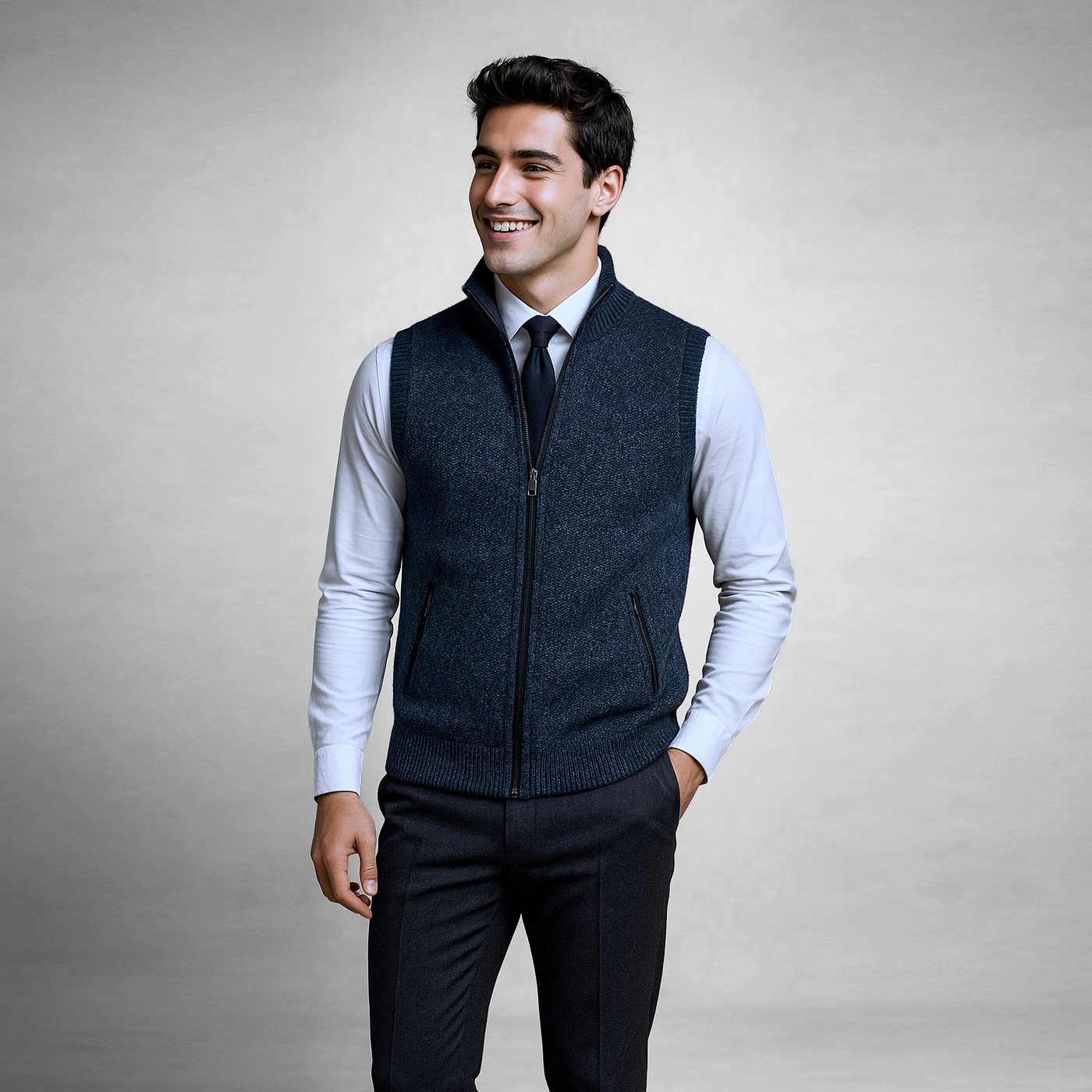 Durand Bordeaux | GILET CASUAL EN LAINE