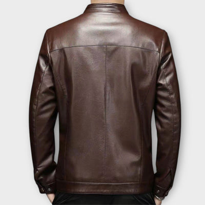 Durand Bordeaux | VESTE EN CUIR COUPE SLIM