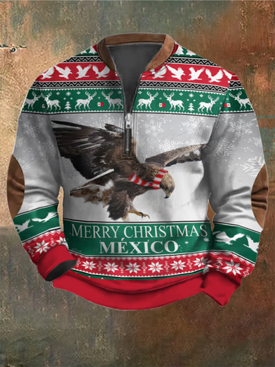 Durand Bordeaux | PULL DE NOËL AVEC IMPRIME D'AIGLE
