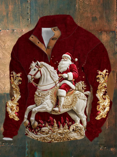 Durand Bordeaux | PULL DE NOËL AVEC MOTIF DE CAVALIER