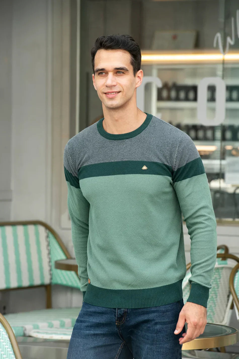 Durand Bordeaux | PULL HOMME À COL ROND