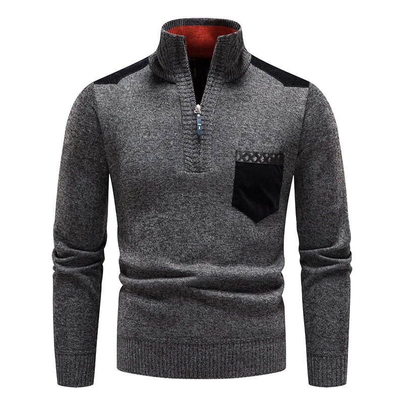 Durand Bordeaux | PULL HOMME EN POLAIRE AVEC ZIP