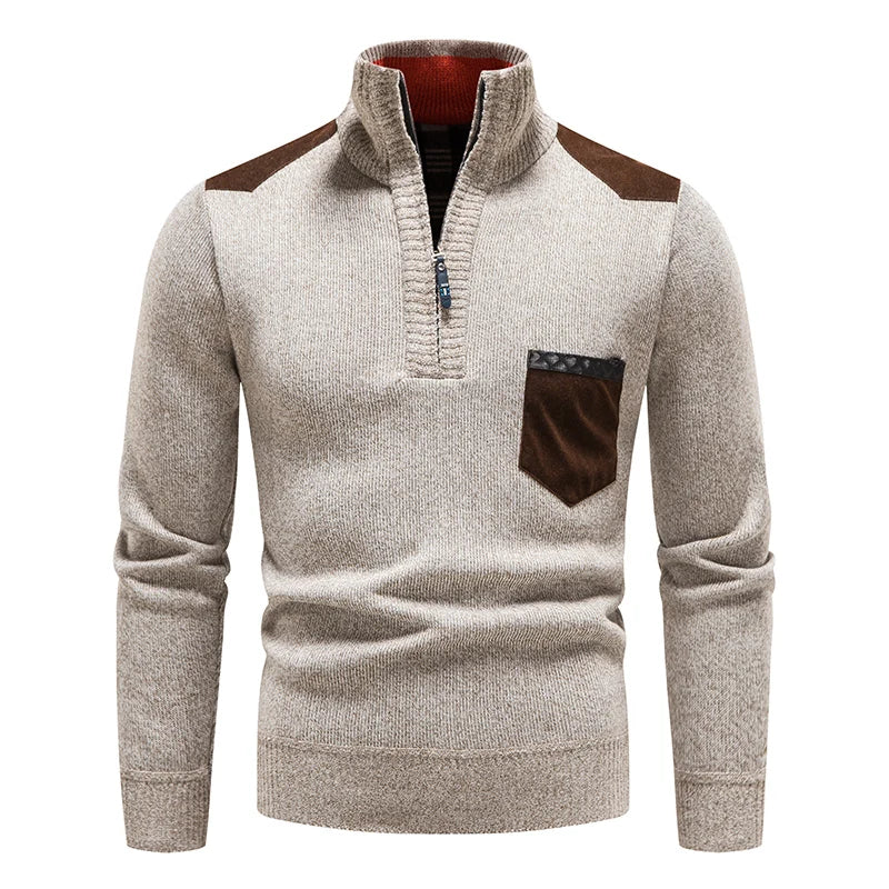 Durand Bordeaux | PULL HOMME EN POLAIRE AVEC ZIP