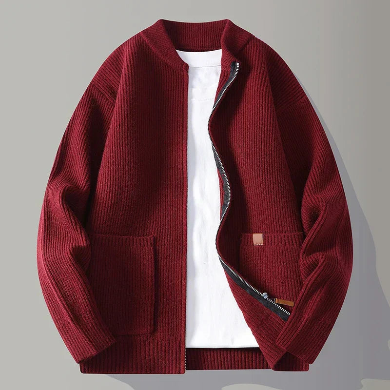 Durand Bordeaux | VESTE ZIP HOMME À CÔTES