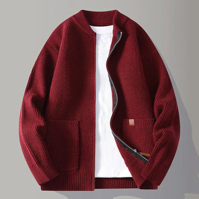 Durand Bordeaux | VESTE ZIP HOMME À CÔTES