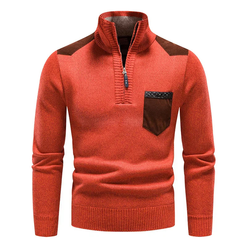 Durand Bordeaux | PULL HOMME EN POLAIRE AVEC ZIP