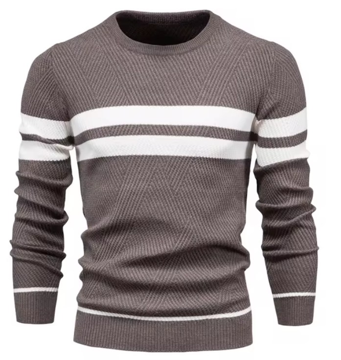 Durand Bordeaux | PULL ÉLÉGANT POUR HOMME AVEC MOTIF EN CHEVRONS