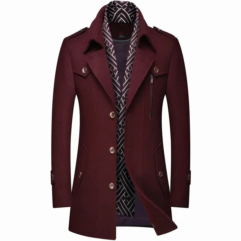 Durand Bordeaux | MANTEAU D'HIVER EN LAINE POUR HOMME