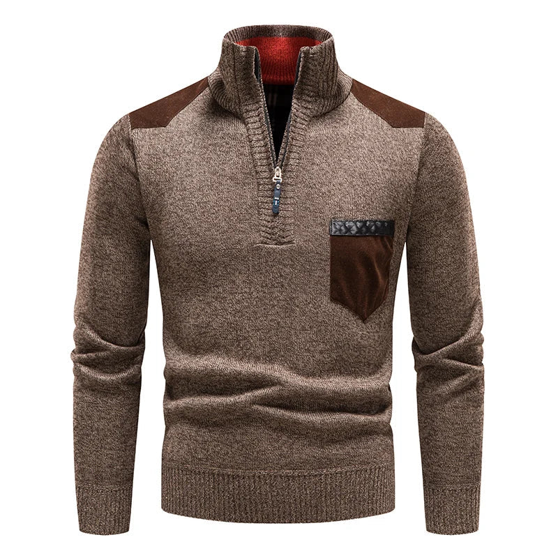 Durand Bordeaux | PULL HOMME EN POLAIRE AVEC ZIP