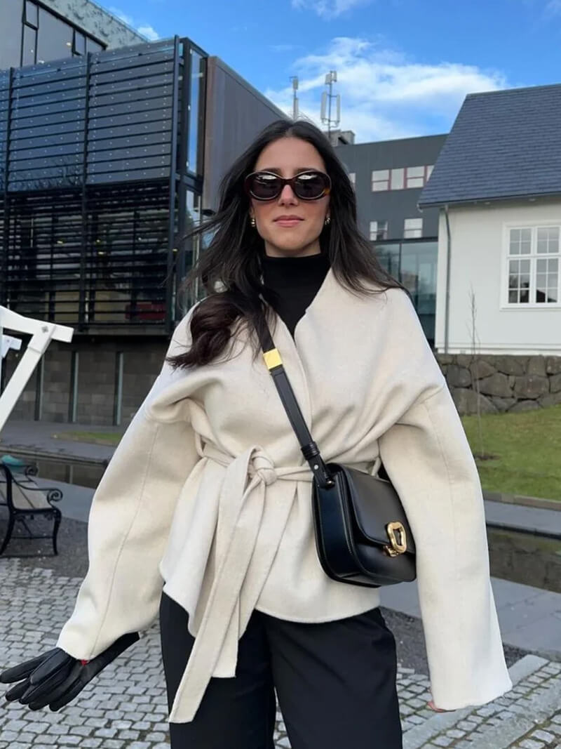 Hilda™ — Cardigan en Laine Synthétique