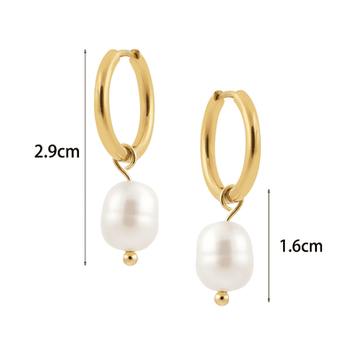 ELISE™ | BOUCLES ANNEAUX PERLE