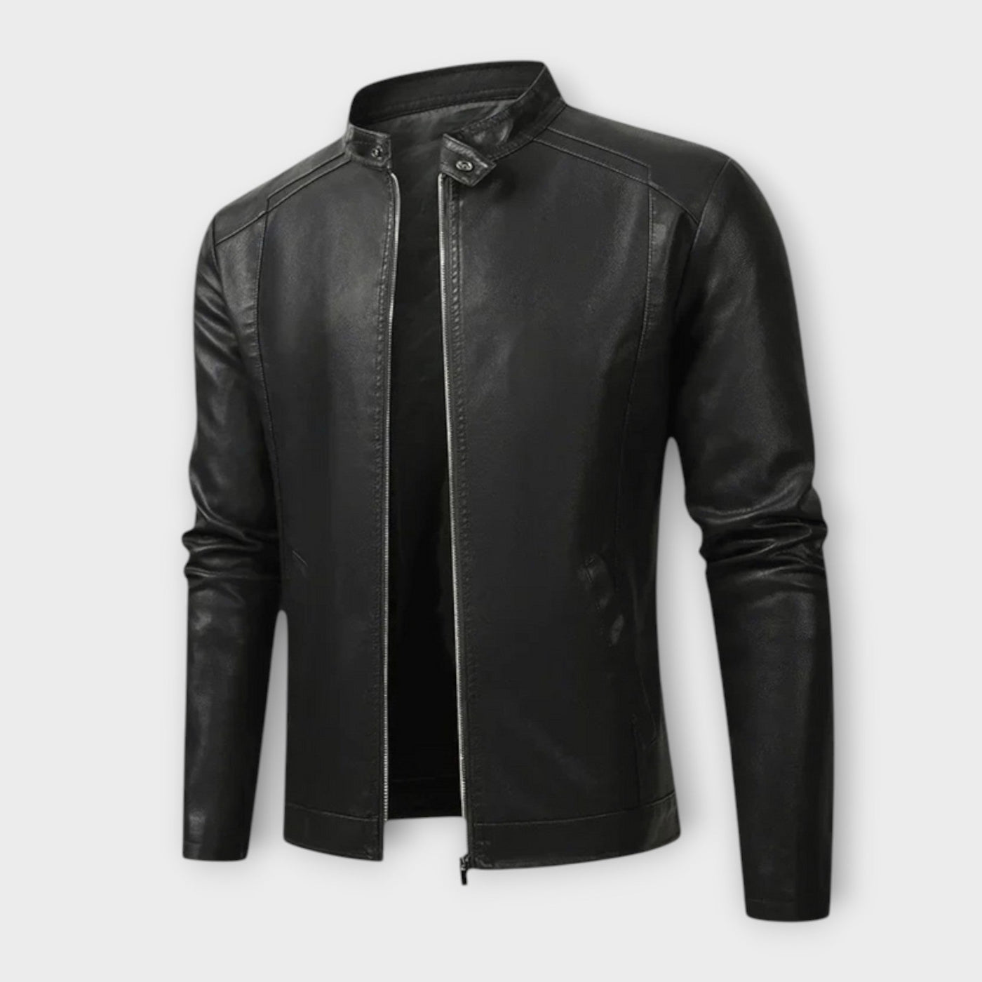 Durand Bordeaux | VESTE EN CUIR BIKER ÉLÉGANTE POUR HOMME