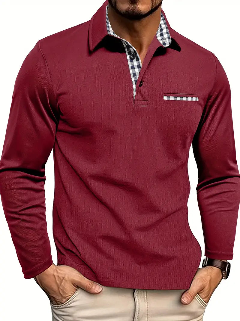Durand Bordeaux | POLO À MANCHES LONGUES POUR HOMME