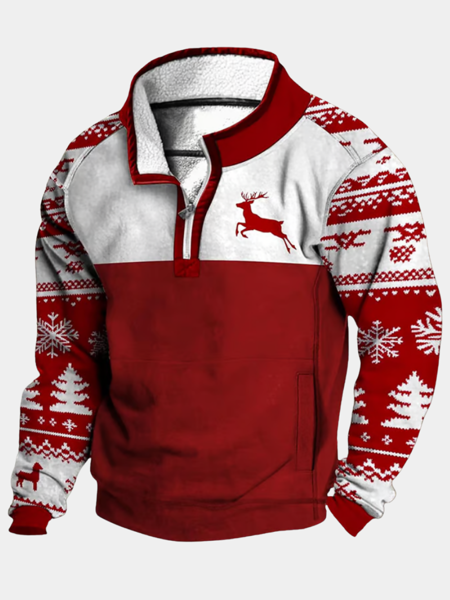 Durand Bordeaux | PULL DE NOËL CHAUD AVEC DOUBLURE EN POLAIRE