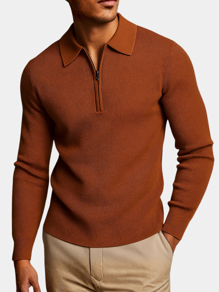 Durand Bordeaux | SWEAT CLASSIQUE EN MAILLE WAFFLE POUR HOMME