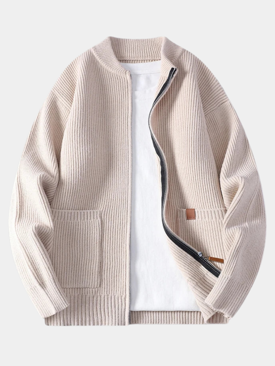 Durand Bordeaux | VESTE ZIP HOMME À CÔTES