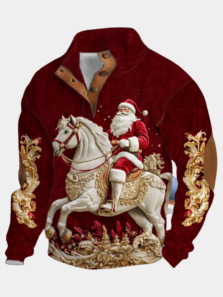 Durand Bordeaux | PULL DE NOËL AVEC MOTIF DE CAVALIER