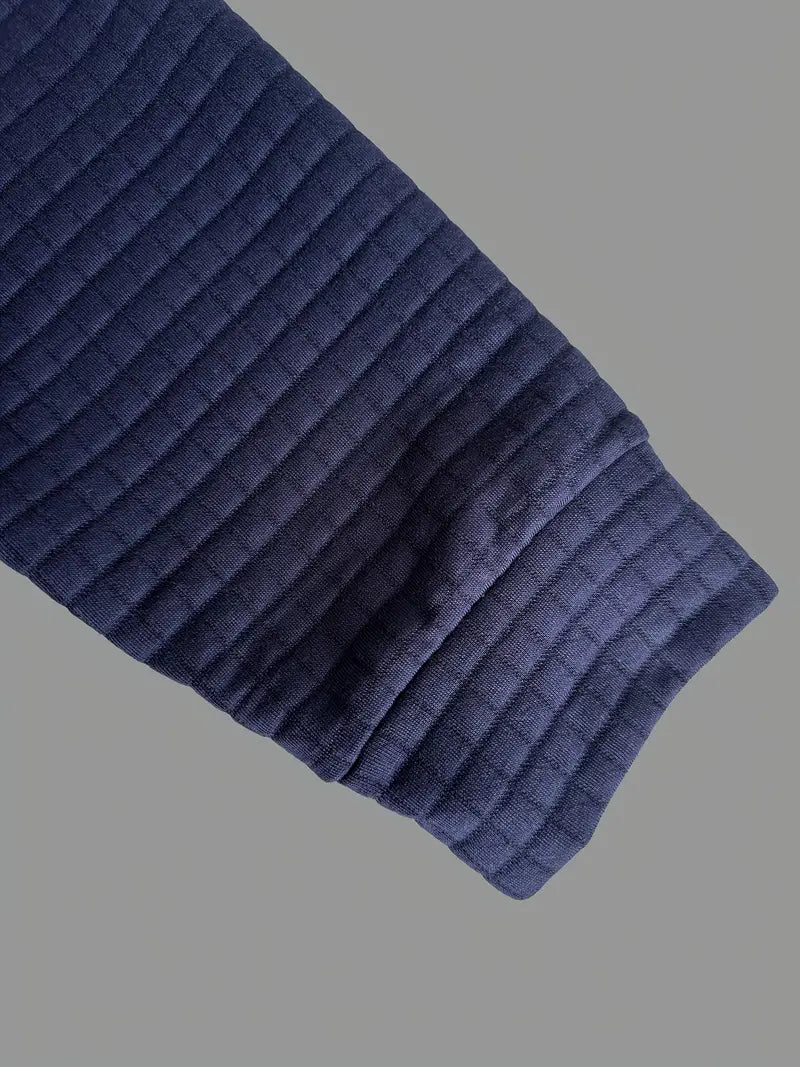 Durand Bordeaux | POLO À MANCHES LONGUES TEXTURÉE