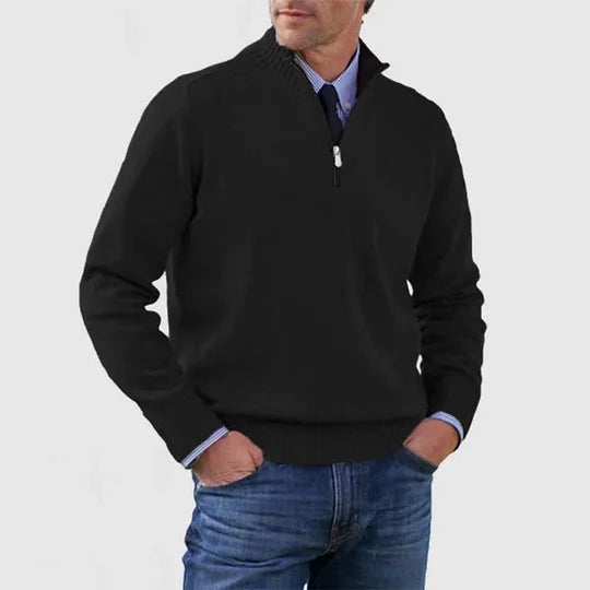 Durand Bordeaux | PULL ÉLÉGANT HOMME À MI-ZIP