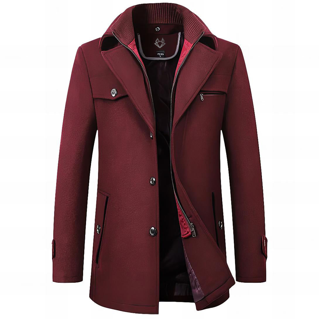 Durand Bordeaux | MANTEAU STRUCTURÉ POUR HOMME
