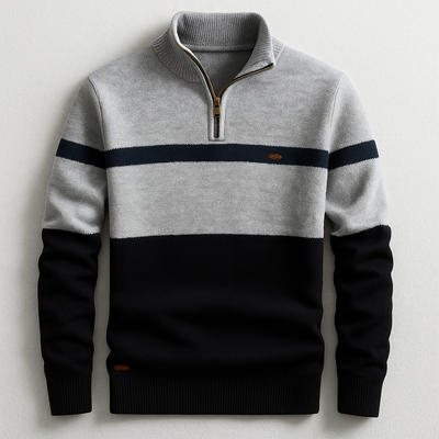 Durand Bordeaux | PULL HOMME AVEC ZIP AU COL