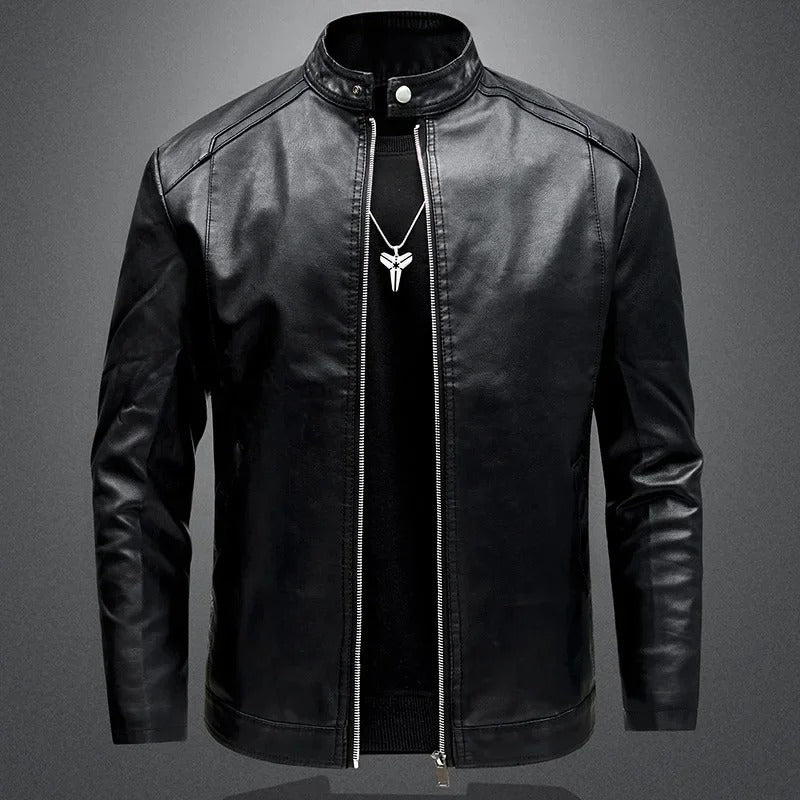 Durand Bordeaux | VESTE EN CUIR BIKER ÉLÉGANTE POUR HOMME