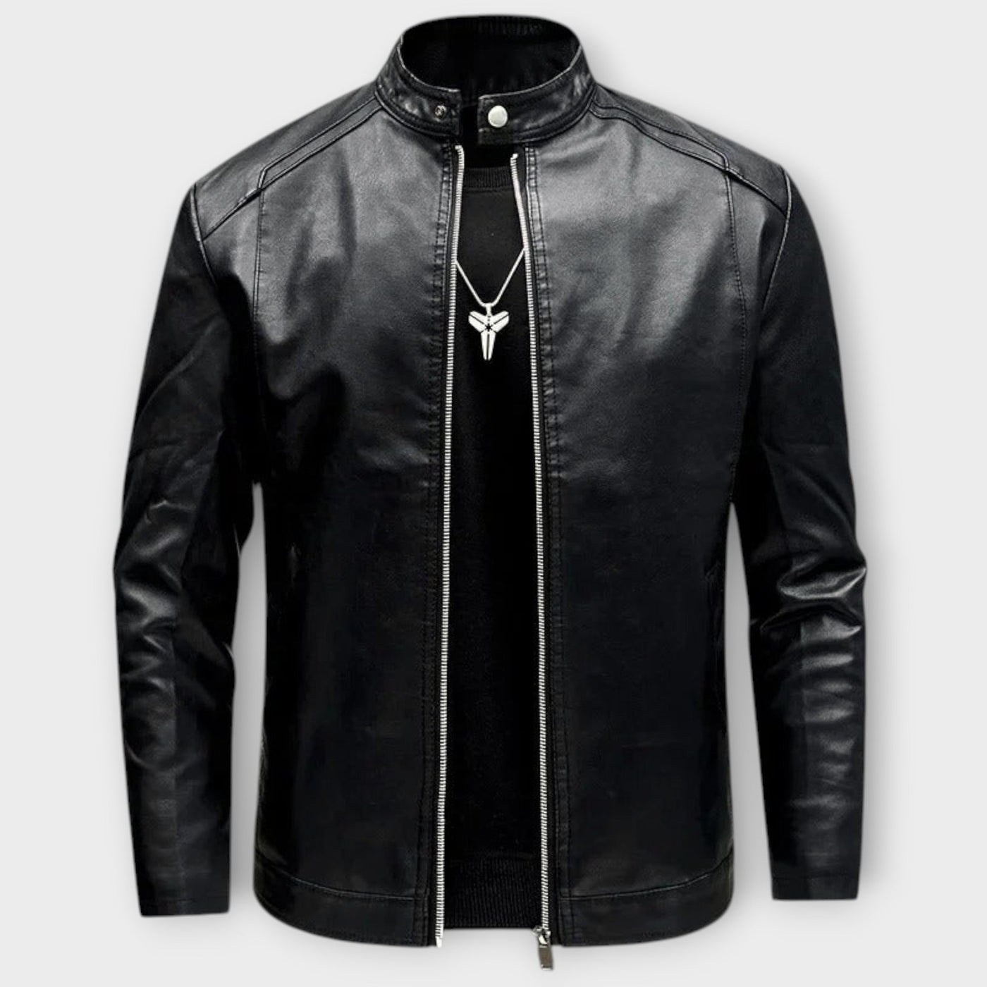 Durand Bordeaux | VESTE EN CUIR BIKER ÉLÉGANTE POUR HOMME