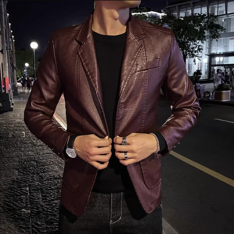 Durand Bordeaux | VESTE EN CUIR POUR AFFAIRES