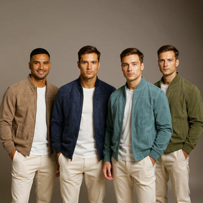 Durand Bordeaux | VESTE BOMBER EN CUIR SUEDE HOMME